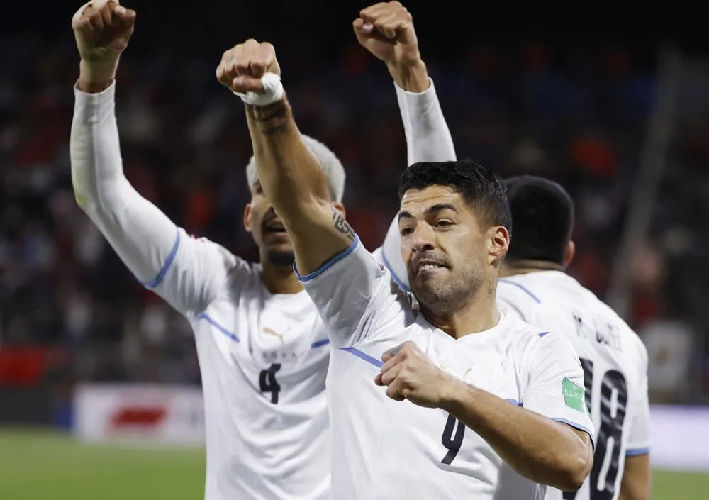 Suárez en festejo de gol