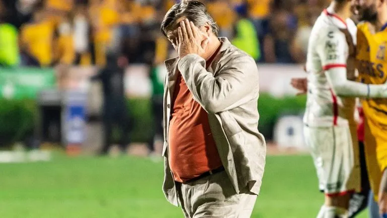 Piojo' Herrera reacciona durante la Vuelta de la Semifinal del CL22