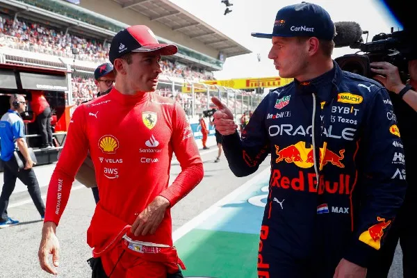 AP Leclerc y Verstappen en el GP de España