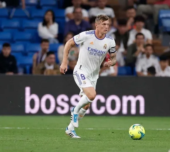 Toni Kroos en un partido con el Real Madrid