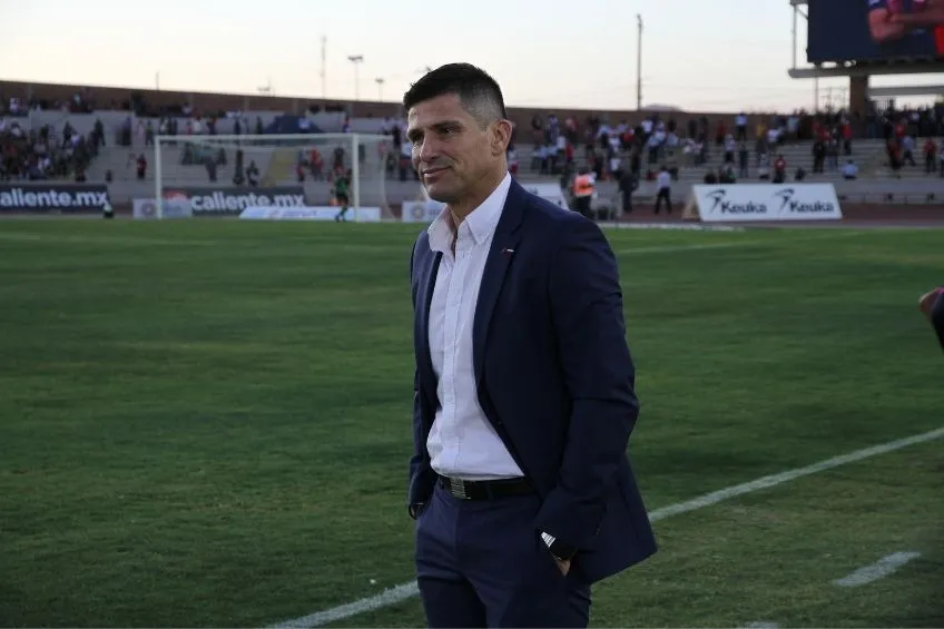 Gabriel Pereyra previo a un partido de Cimarrones de Sonora