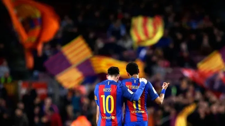 Messi y Neymar con el Barcelona
