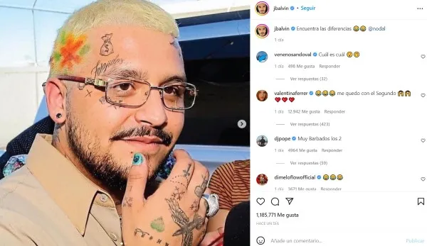 J Balvin subió foto de Nodal en Instagram