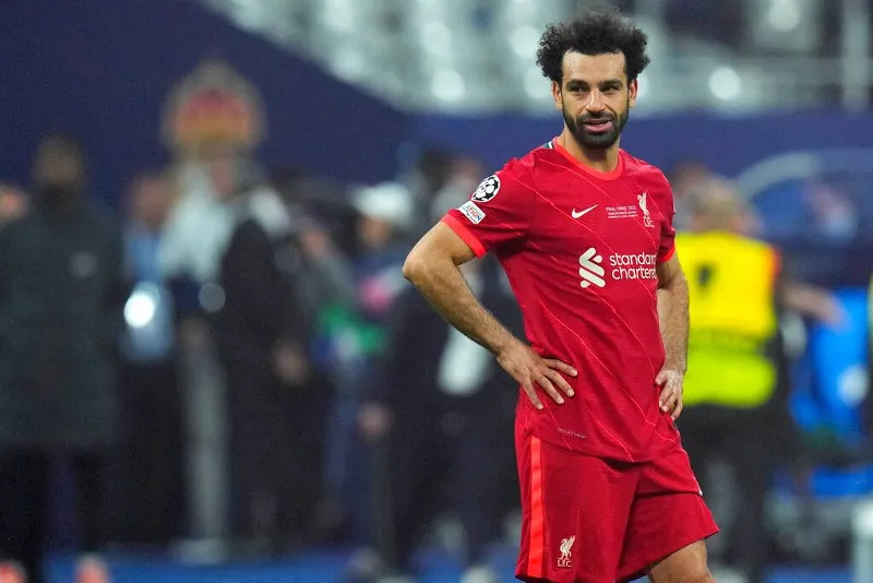 Mohamed Salah jugando contra el Real Madrid