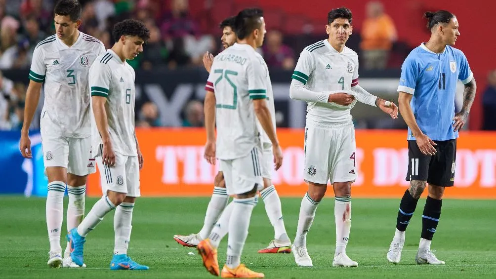 Selección Mexicana tras perder ante Uruguay en partido amistoso