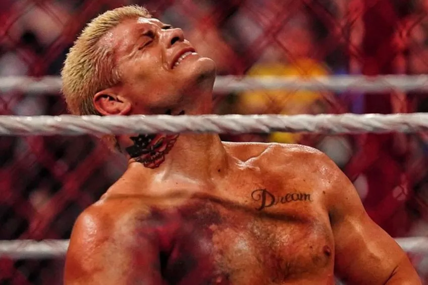 INSTAGRAM: @WWE Cody Rhodes festejando la victoria