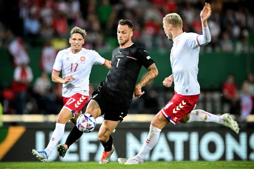 Arnautovic durante el partido