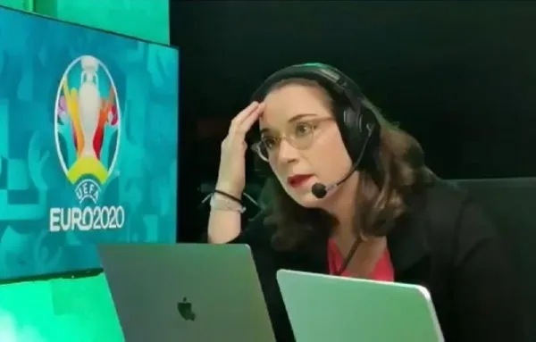 Majo González durante transmisión