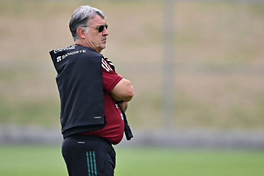 Tata Martito durante un entrenamiento