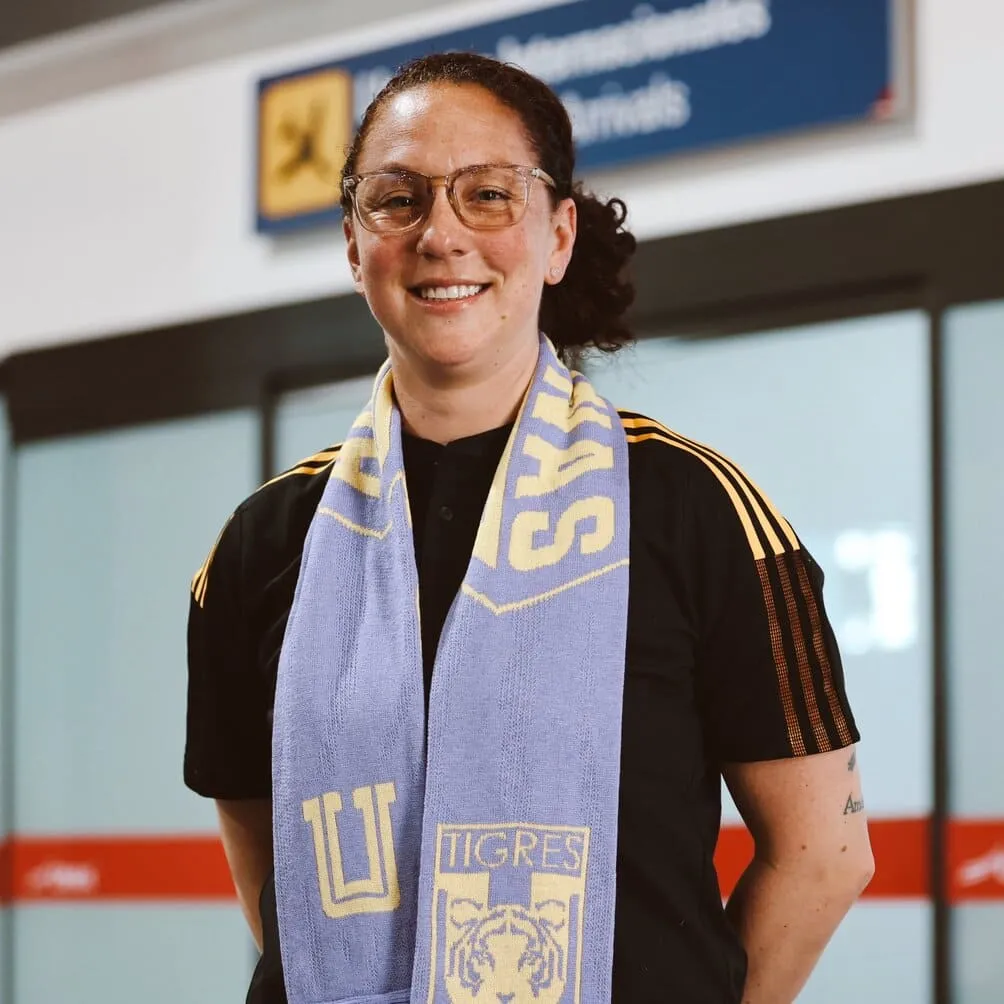 Carmelina Moscoso al llegar a Nuevo León