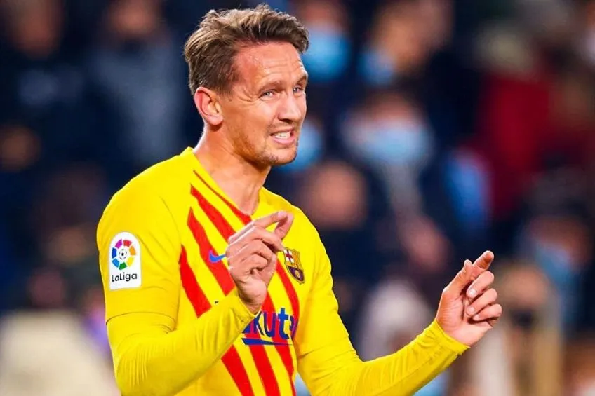 Luuk de Jong durante un partido del Barcelona