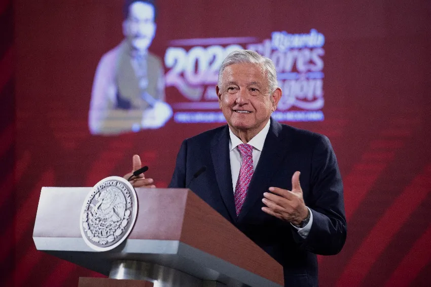 AMLO en una conferencia mañanera