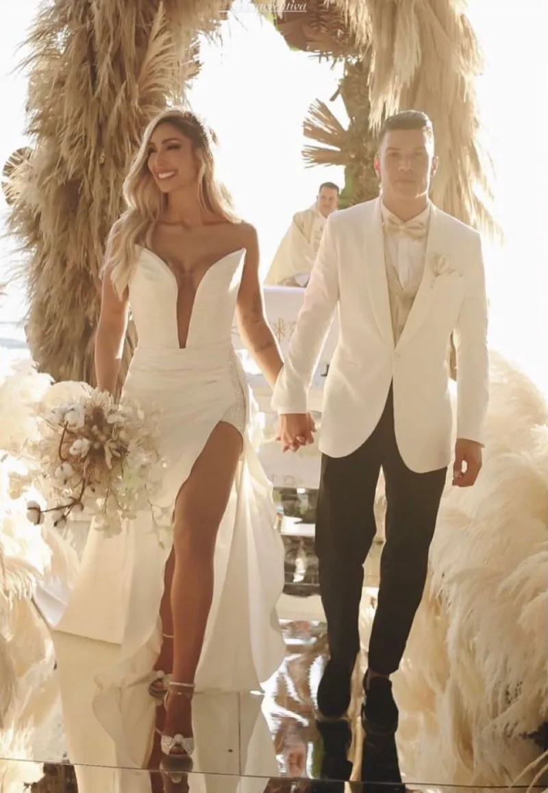 Mateus Uribe y Cindy Álvarez en su boda