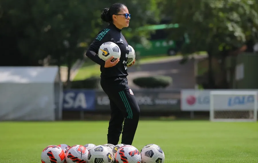 Mónica Vergara en entrenamiento