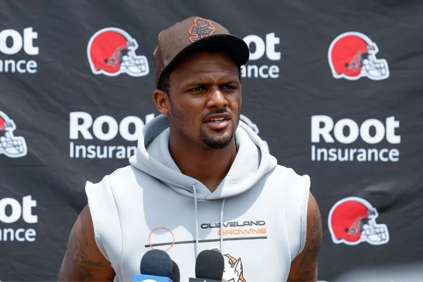 Deshaun Watson entrenando con los Browns