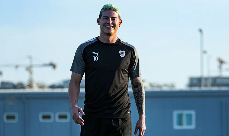 James Rodríguez durante un entrenamiento