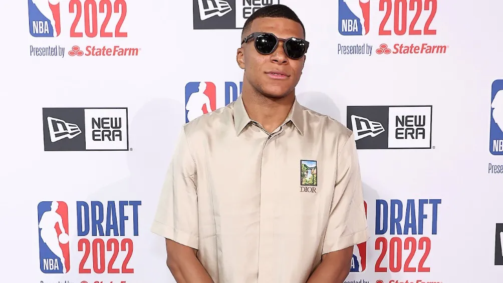 Kylian Mbappé en la alfombra roja del Draft de la NBA