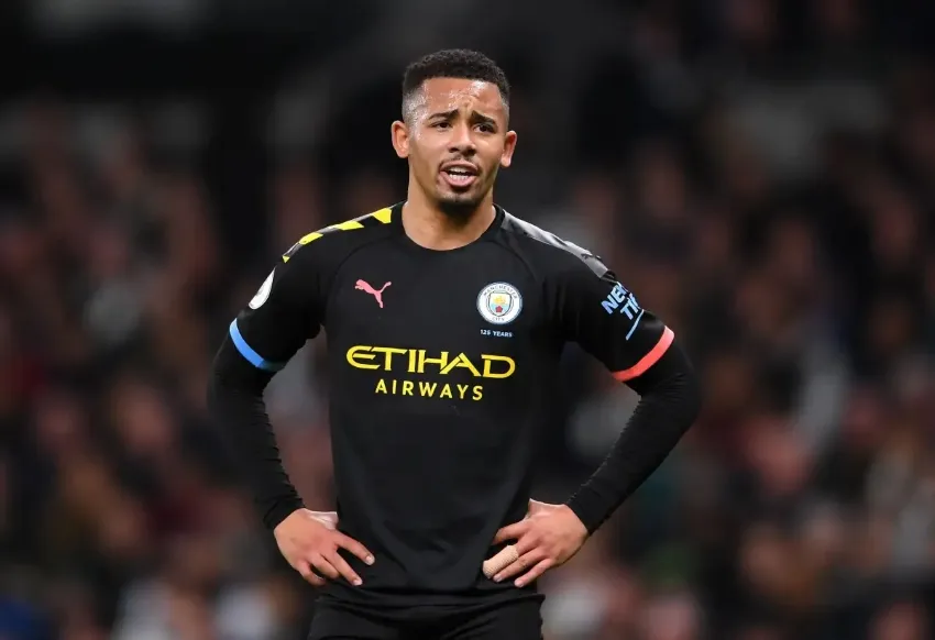 Gabriel Jesús en un partido del Manchester City