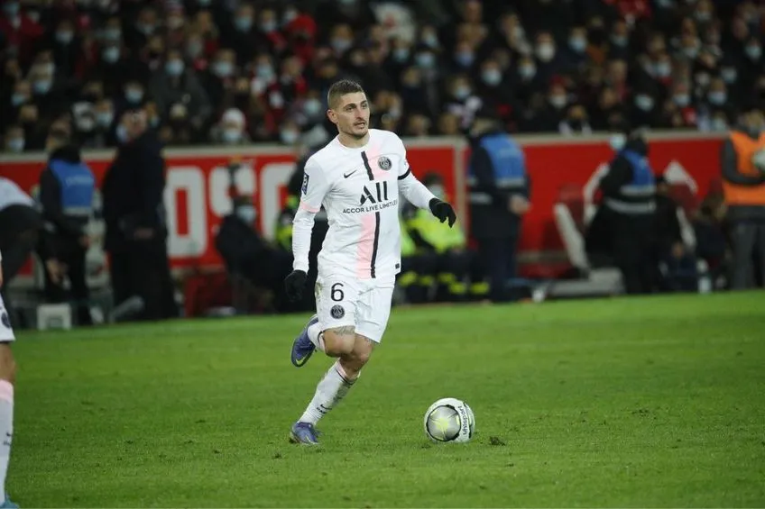 Marco Verratti durante un partido del PSG