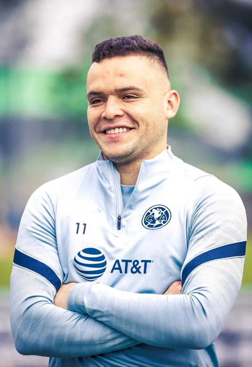 Cabecita en su primer entrenamiento con América