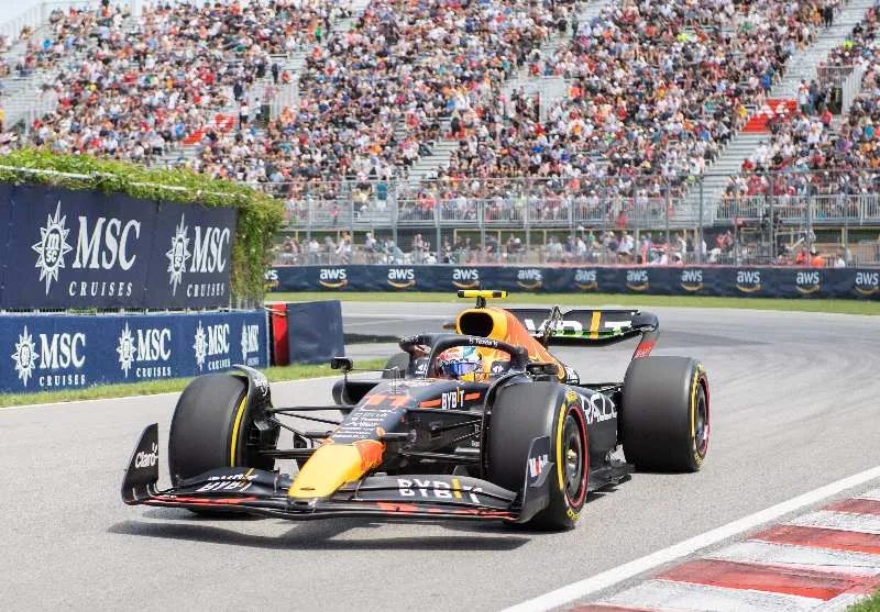 Monoplaza de Serio Pérez en el Gran Premio de Canadá