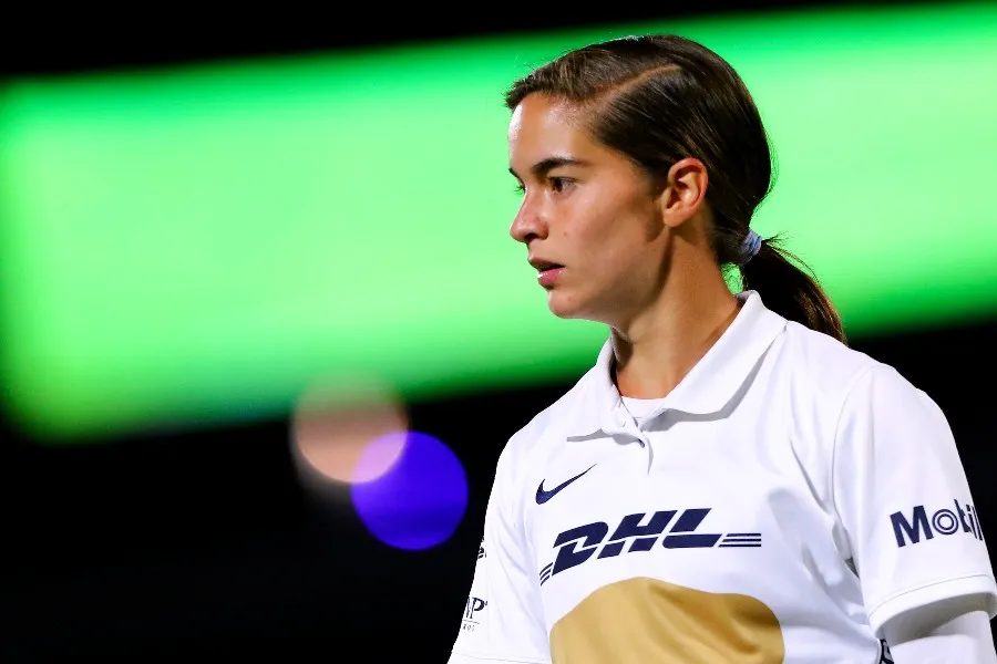 Lucía Rodríguez durante un partido con Pumas
