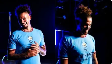 Kalvin Phillips, en su presentación con el City