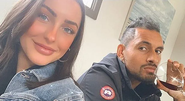 Chiara Passari y Kyrgios, durante su noviazgo