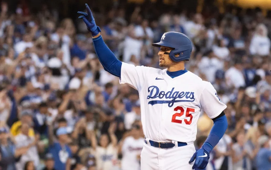 AP Trayce Thompson tras conectar cuadrangular