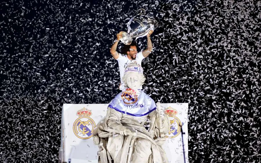 Festejos del Real Madrid tras conseguir la pasada Champions League