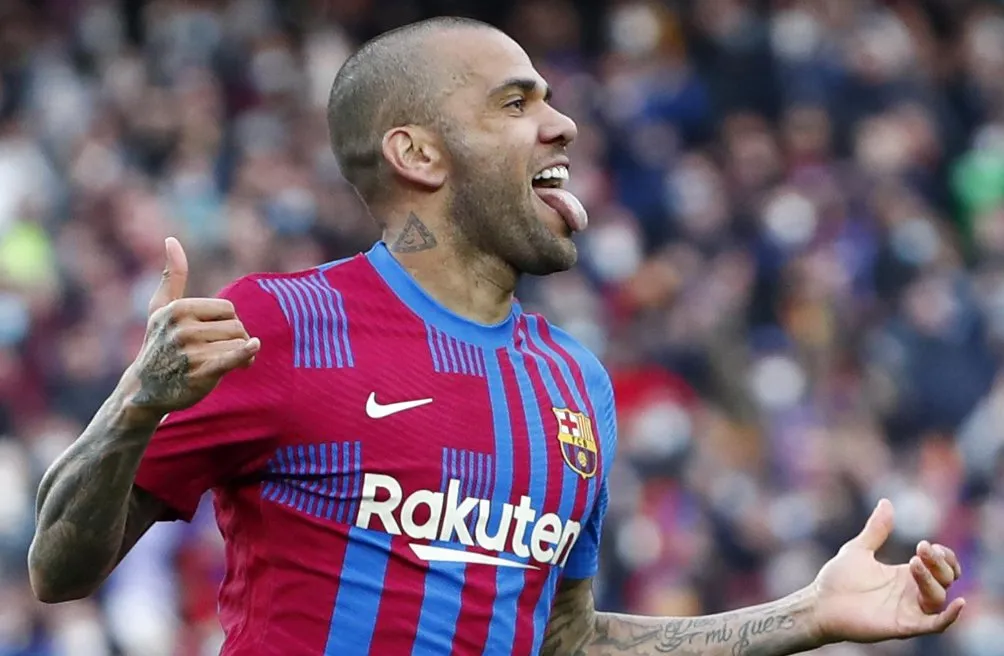 Dani Alves con el Barcelona