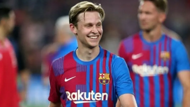 Frenkie de Jong tras un partido del Barcelona
