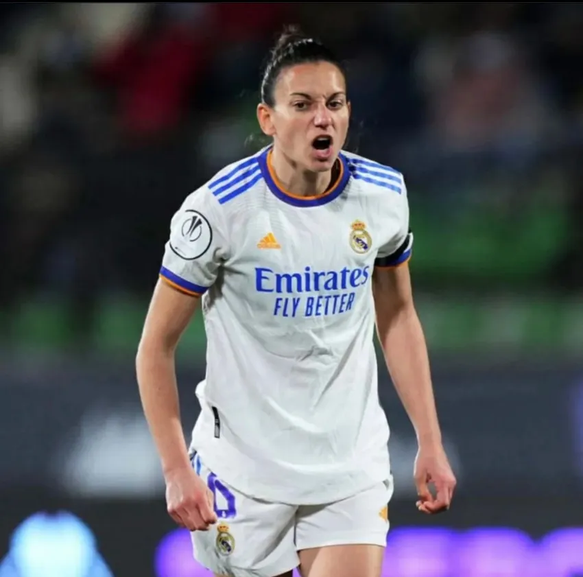 Kaci en un partido del Real Madrid