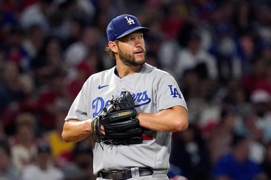 Clayton Kershaw en un partido de los Dodgers