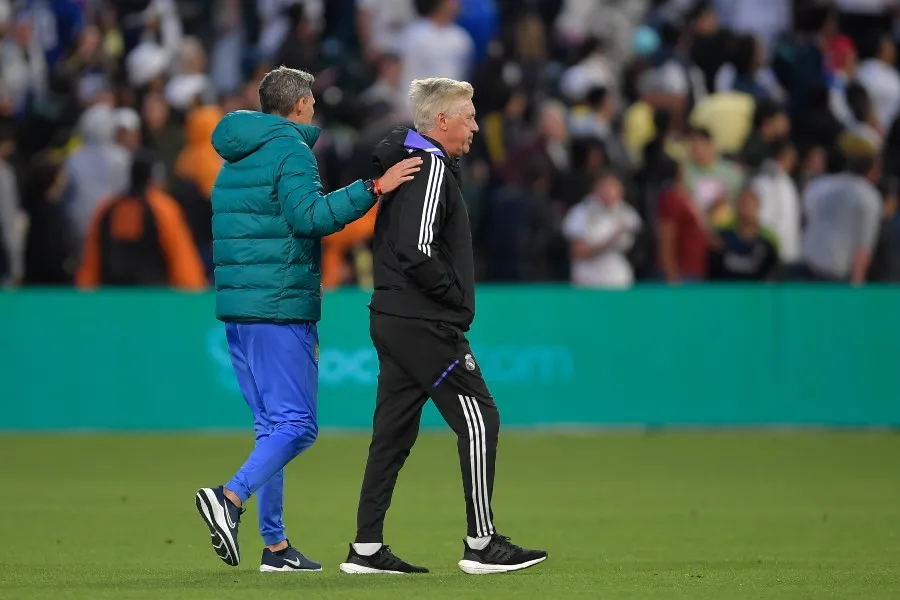 Ancelotti junto al Tano Ortiz