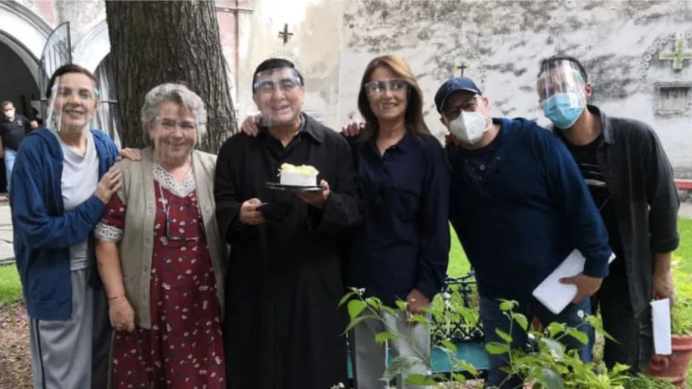 Bonavides durante la celebración de su cumpleaños 80