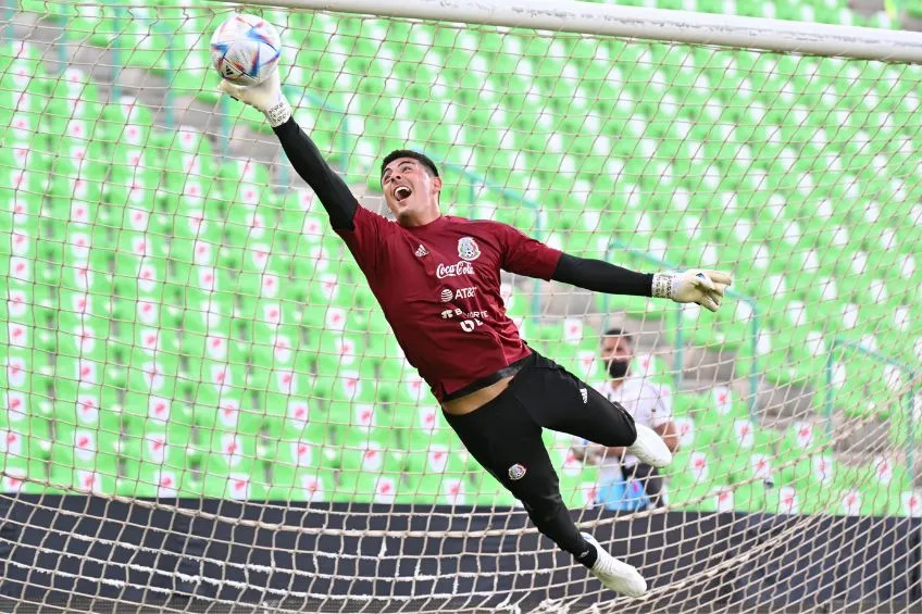 David Ochoa entrenando con la Selección Mexicana
