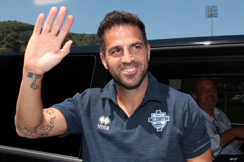 Cesc Fàbregas en su presentación con el Como