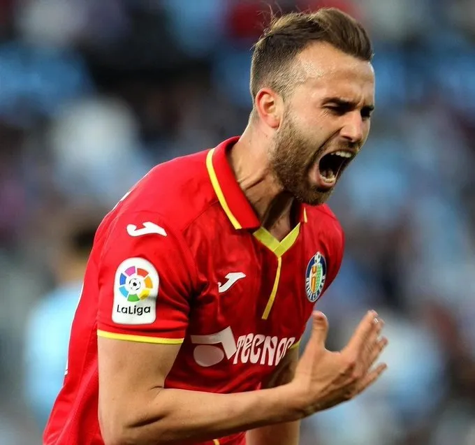 Borja Mayoral en festejo con Getafe