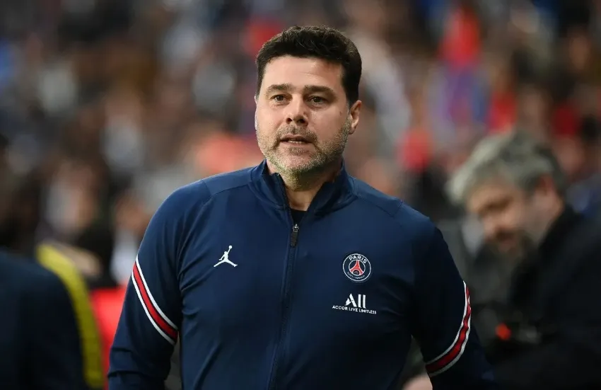 Pochettino en un partido del PSG