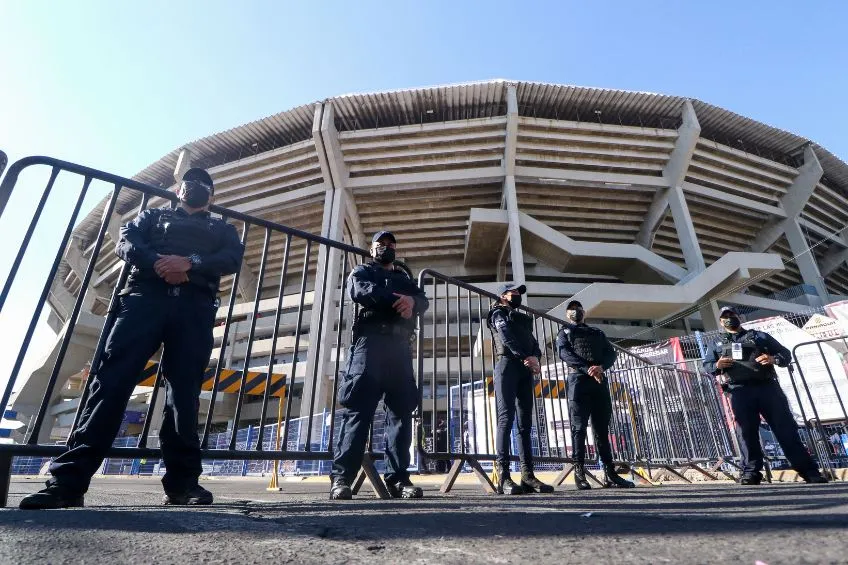 IMAGO7 Elementos de seguridad previo a un partido del Atlas