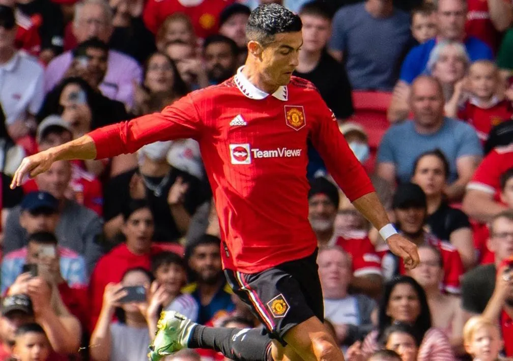 Cristiano en patido del Manchester United