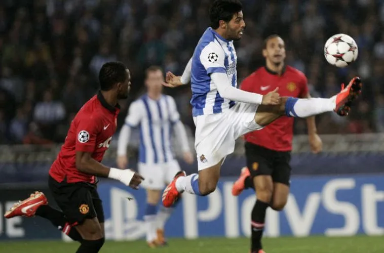 Vela, en acción contra el United