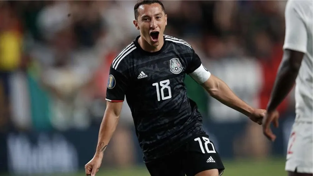 Andrés celebra un gol en las eliminatorias