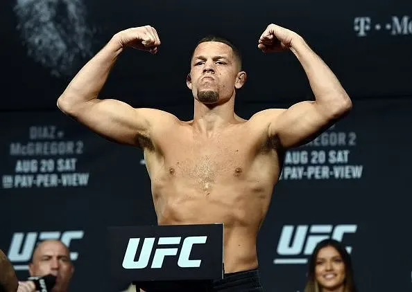 Nathan Donald Nate Diaz en pesaje
