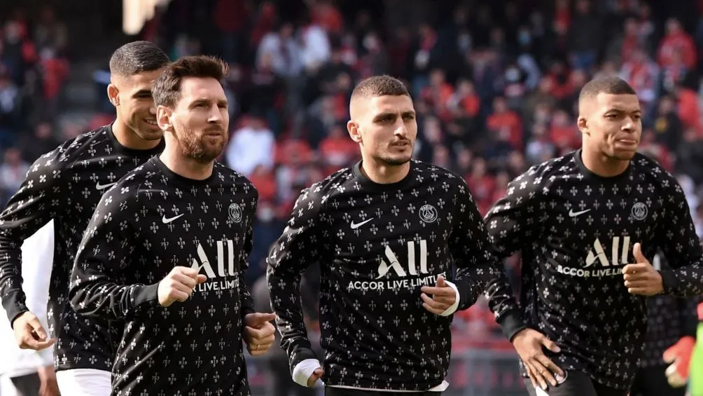 LIGUE ONE Verratti y Messi previo a un encuentro con el PSG