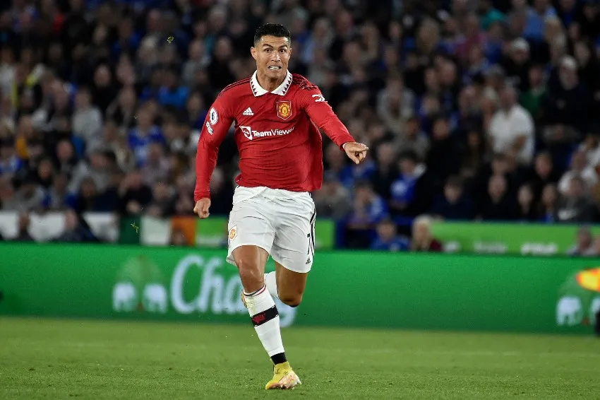 Ronaldo en un partido de Manchester United