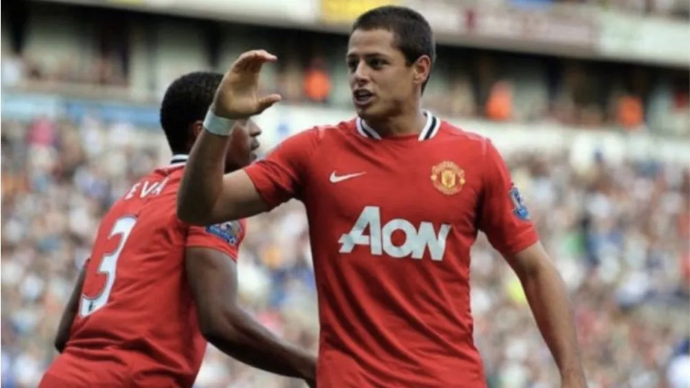 Chicharito en su época con el Manchester United