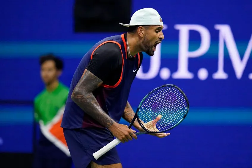 AP Nick Kyrgios explotando de ira tras su derrota