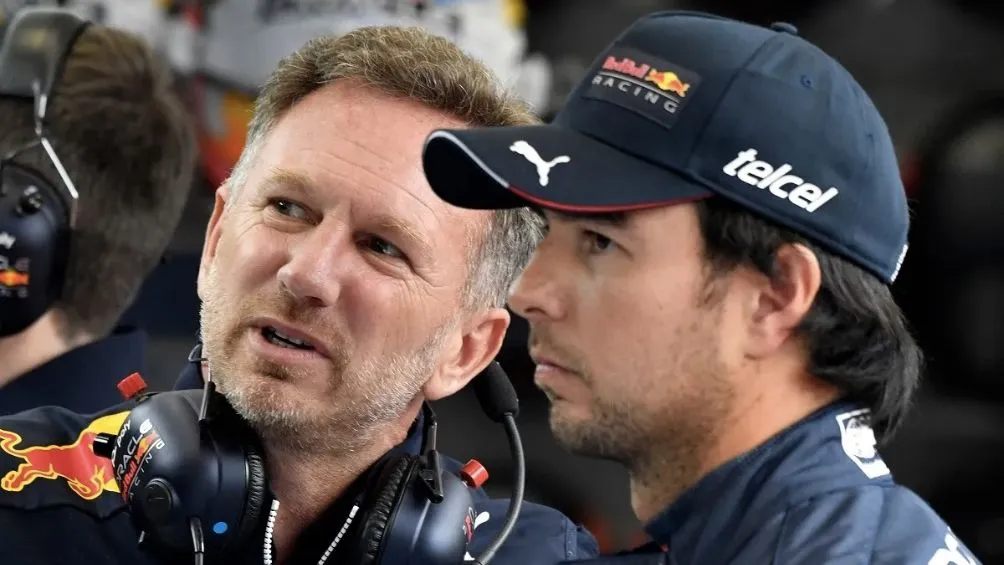 Checo y Christian Horner